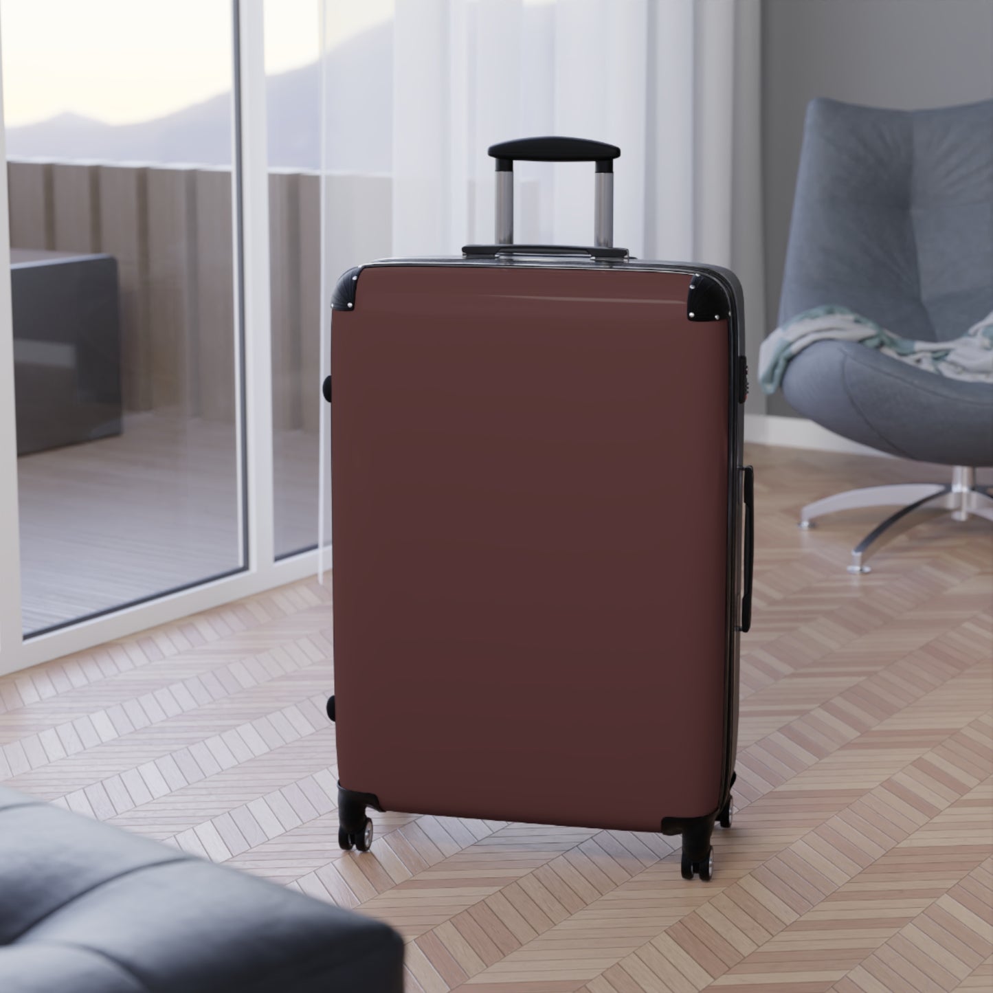 Stylish Brown Merlot Carry-On Luggage for Travelers, Travel Suitcase, Weekend Getaway Bag, Flight Essential, Boarding Bag, Vacation Companion