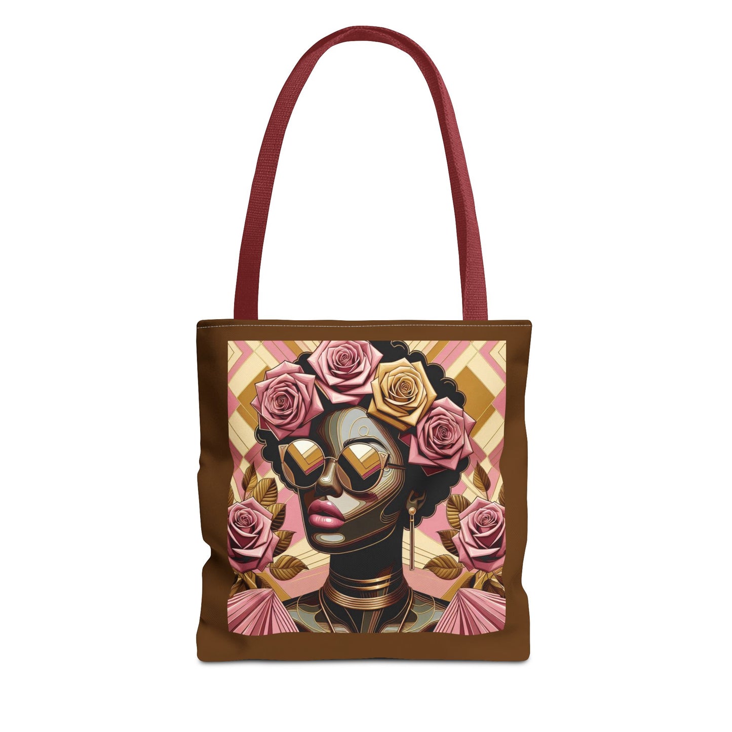 Chic Floral Tote Bag - Fashionable Everyday Accessory, Gift for Her, Boho Style, Shopping Bag, Eco-Friendly Carryall - Pink Roses Lady