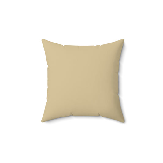 Vanilla Wheat Cozy Spun Polyester Square Pillow, Home Decor, Couch Cushion, Throw Pillow, Gift Idea, Cozy Living Room Accent