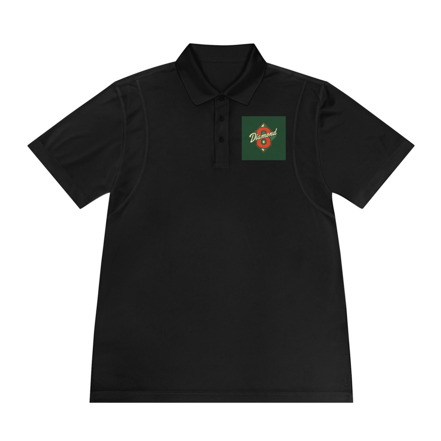 Men's Sport Polo Shirt with Green Design, Casual Wear, Gym Apparel, Outdoor Events, Golf Shirt, Father's Day Gift - Diamond 8