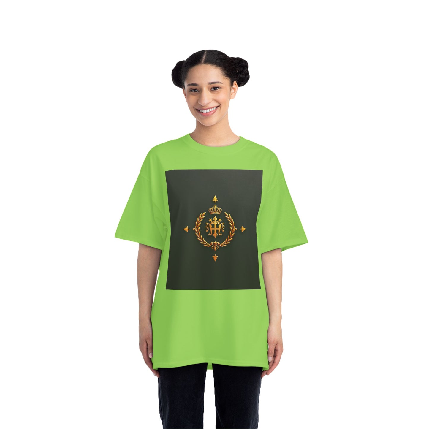Stylish Gold Emblem T-Shirt, Casual Tee, Unique Gift, Everyday Wear, Graphic Shirt, Fashion Statement - Gold Crest