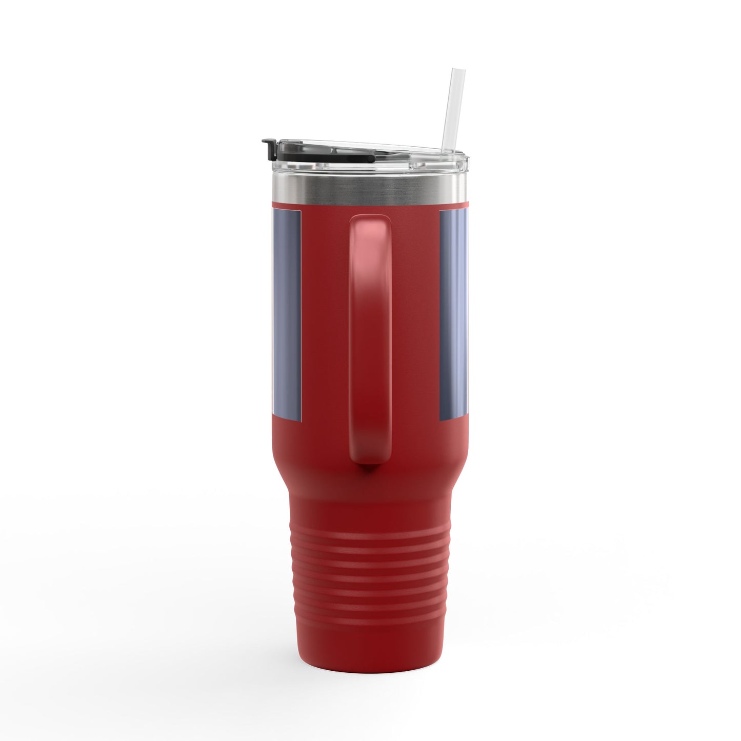 Lunar Midnight & Red-White Striped Stylish Insulated Travel Mug - Perfect for Adventure Seekers | 40oz Hot & Cold Beverage Container