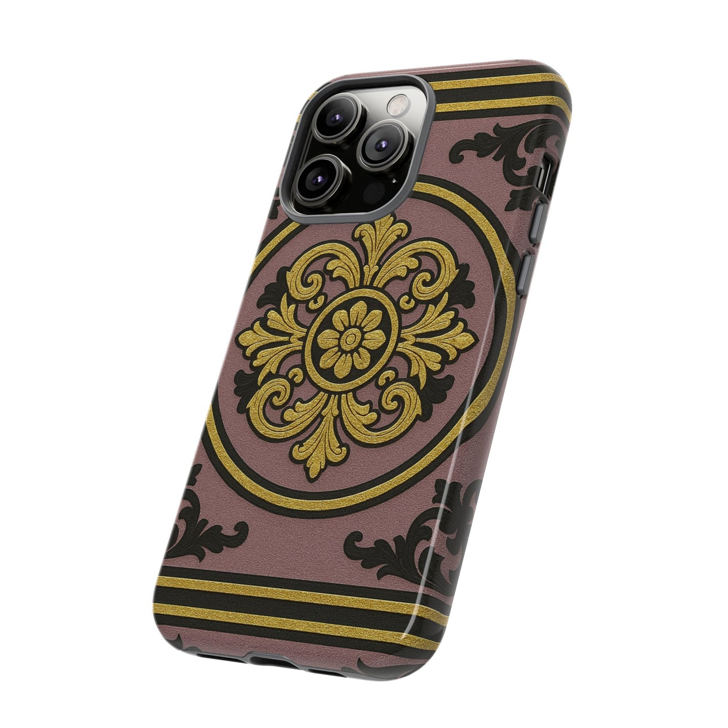 Gilded Mauve With Gold-Black Baroque Tough Cases