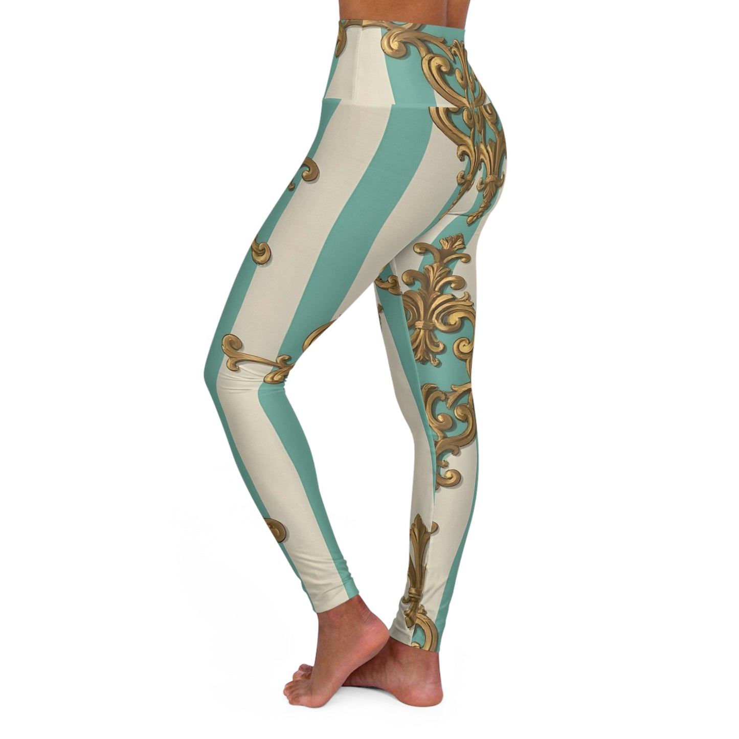 Elegant High Waisted Yoga Leggings - Luxurious Workout Pants, Fitness Leggings, Gym Wear, Activewear, Gifts for Her