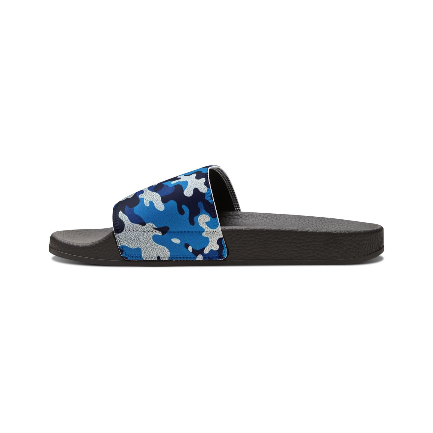 Stylish Men's Removable-Strap Sandals, Casual Footwear, Summer Slides, Gift for Him, Beachwear, Comfortable Sandals - Blue Camo