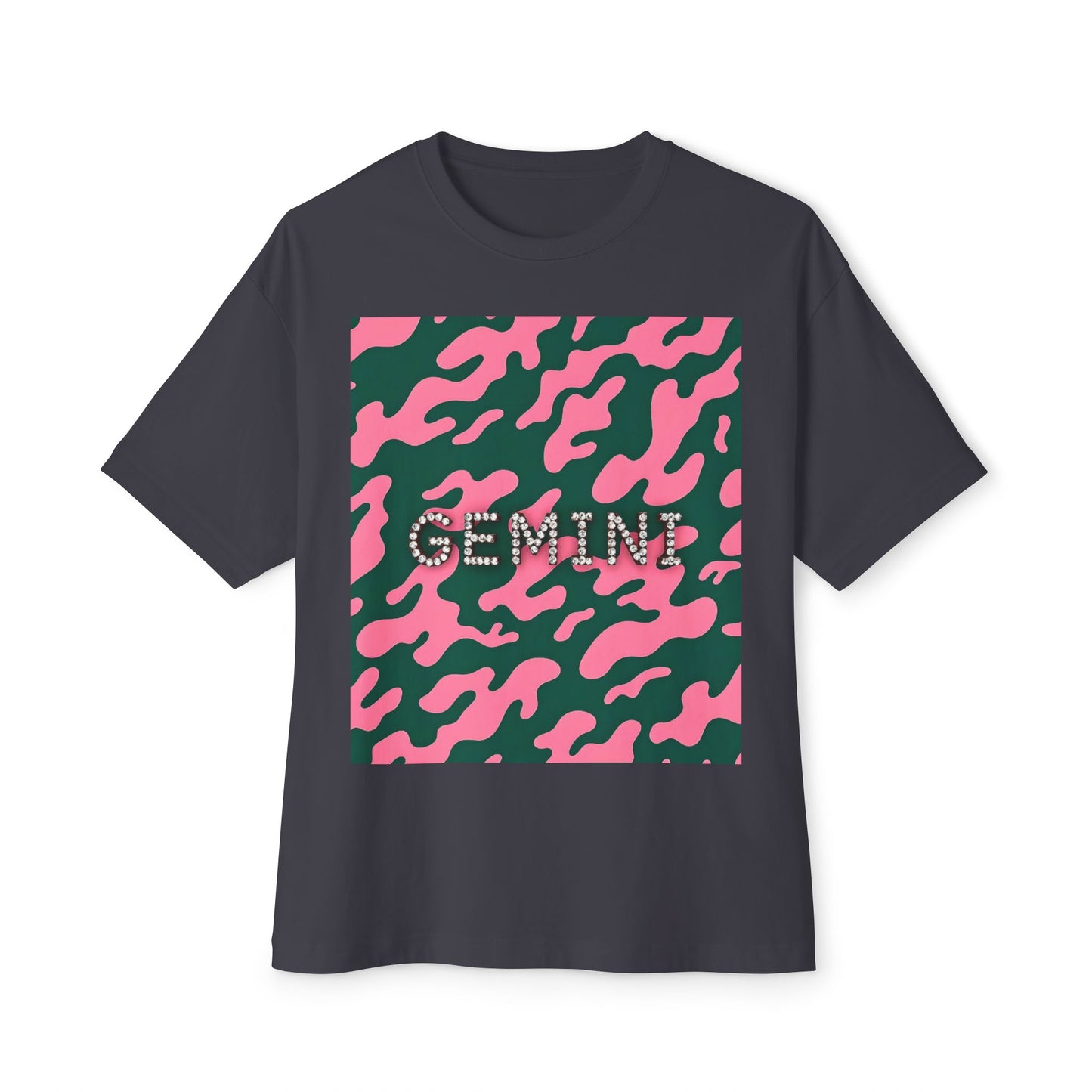 Gemini Camo Oversized Tee - Perfect for Astrology Lovers