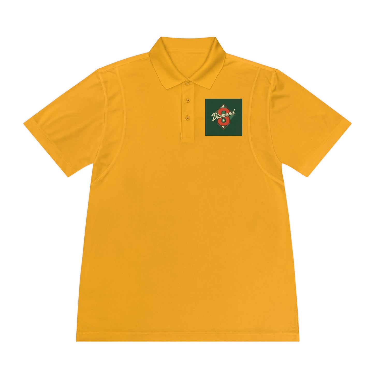 Men's Sport Polo Shirt with Green Design, Casual Wear, Gym Apparel, Outdoor Events, Golf Shirt, Father's Day Gift - Diamond 8