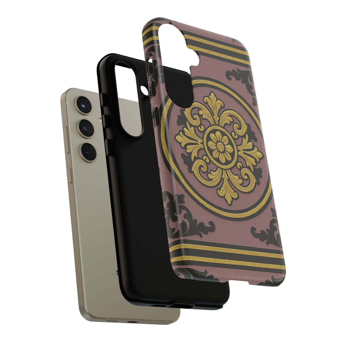 Gilded Mauve With Gold-Black Baroque Tough Cases