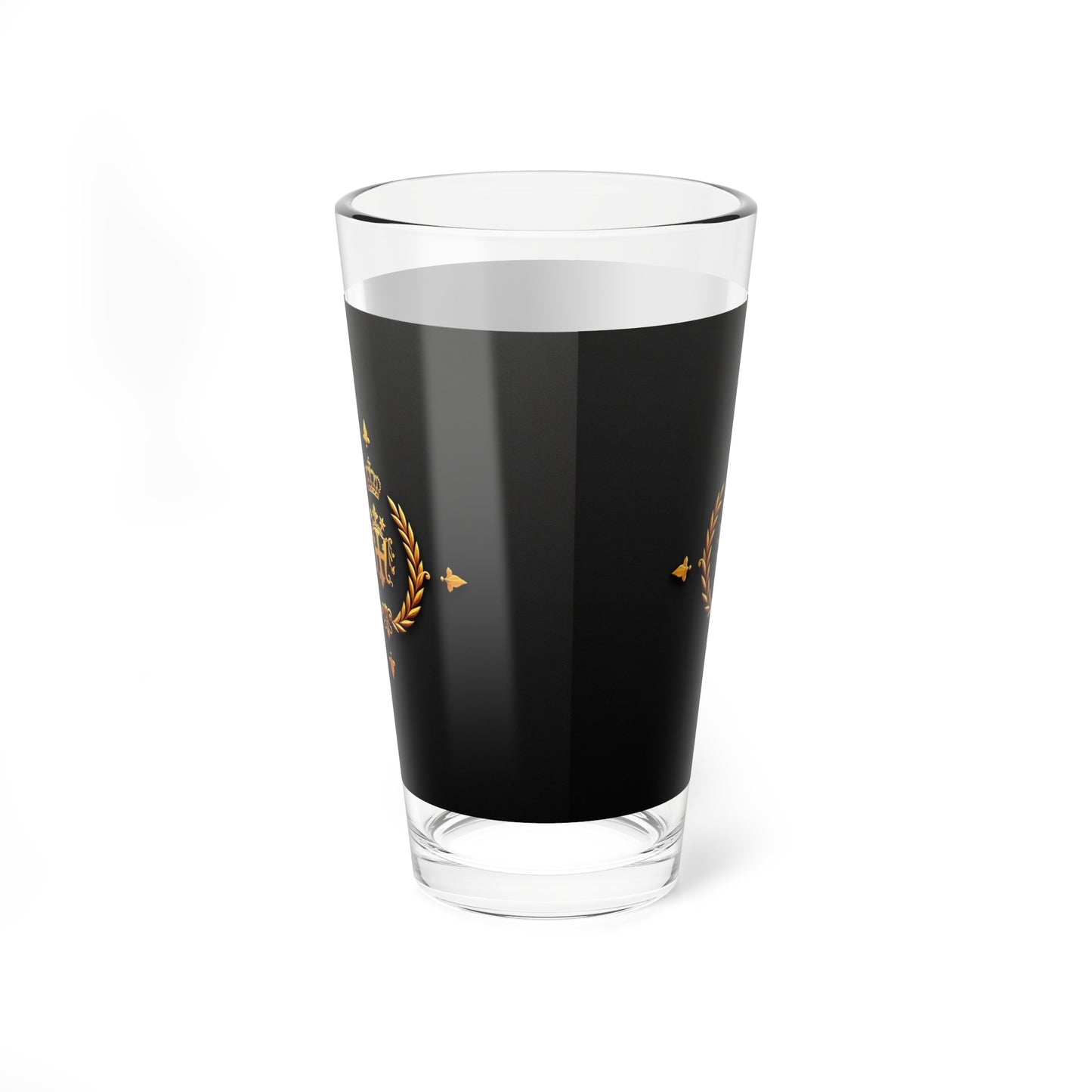 Elegant Mixing Glass - 16oz Cocktail Glass, Perfect for Home Bars, Gifts for Mixologists, Special Occasions, and Entertaining - Gold Crest