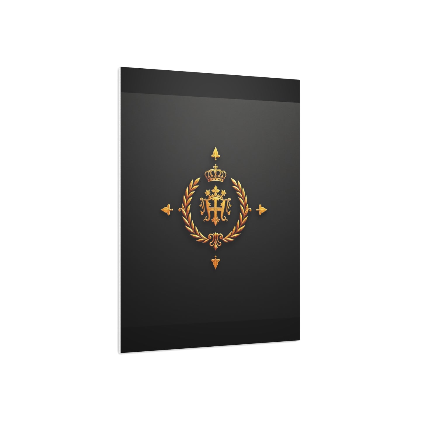 Elegant Foam Board Wall Art, Luxury Home Decor, Royal Crest Display, Office Decoration, Unique Gift Idea, Modern Wall Decor - Gold Crest