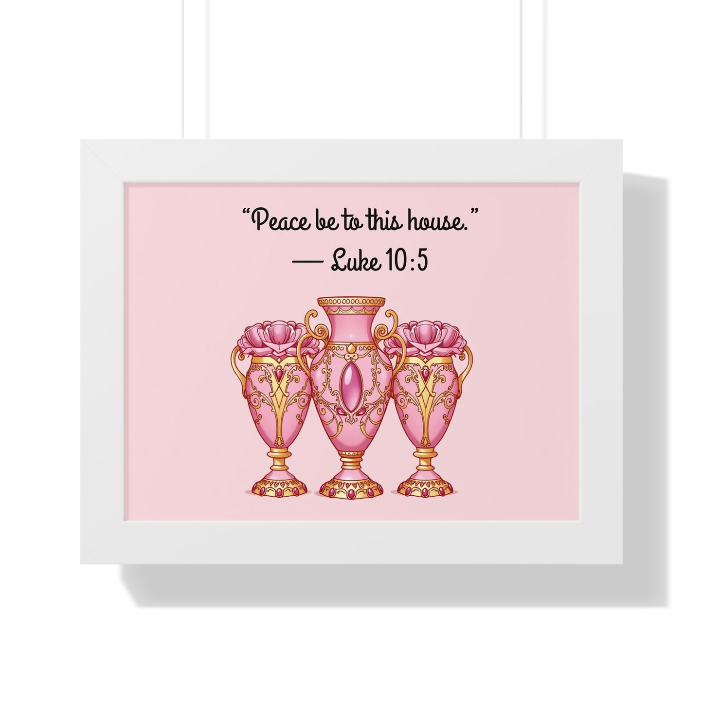 Framed Scripture Art Print, Inspirational Wall Decor, Home Blessing, Gift for Housewarming, Religious Wall Art - 10:5