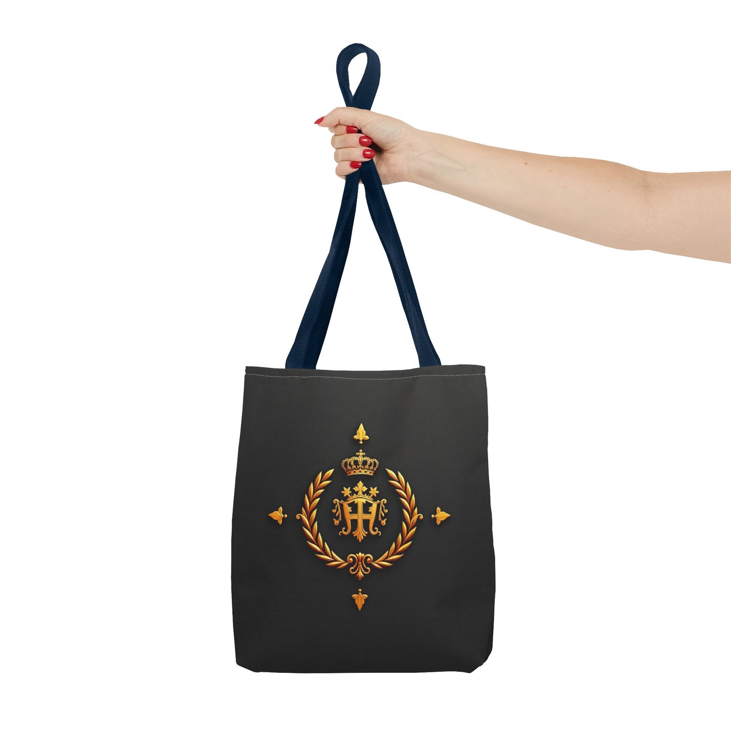 Luxurious Gold Emblem Tote Bag | Chic Shoulder Bag, Everyday Carryall, Great Gift for Her, Eco-Friendly Shopping Bag - Gold Crest