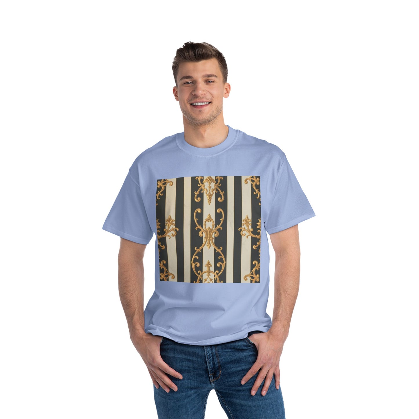 Elegant Baroque-Inspired Short-Sleeve T-Shirt, Vintage Style Tee, Fashion Statement Top, Unique Gift for Art Lovers