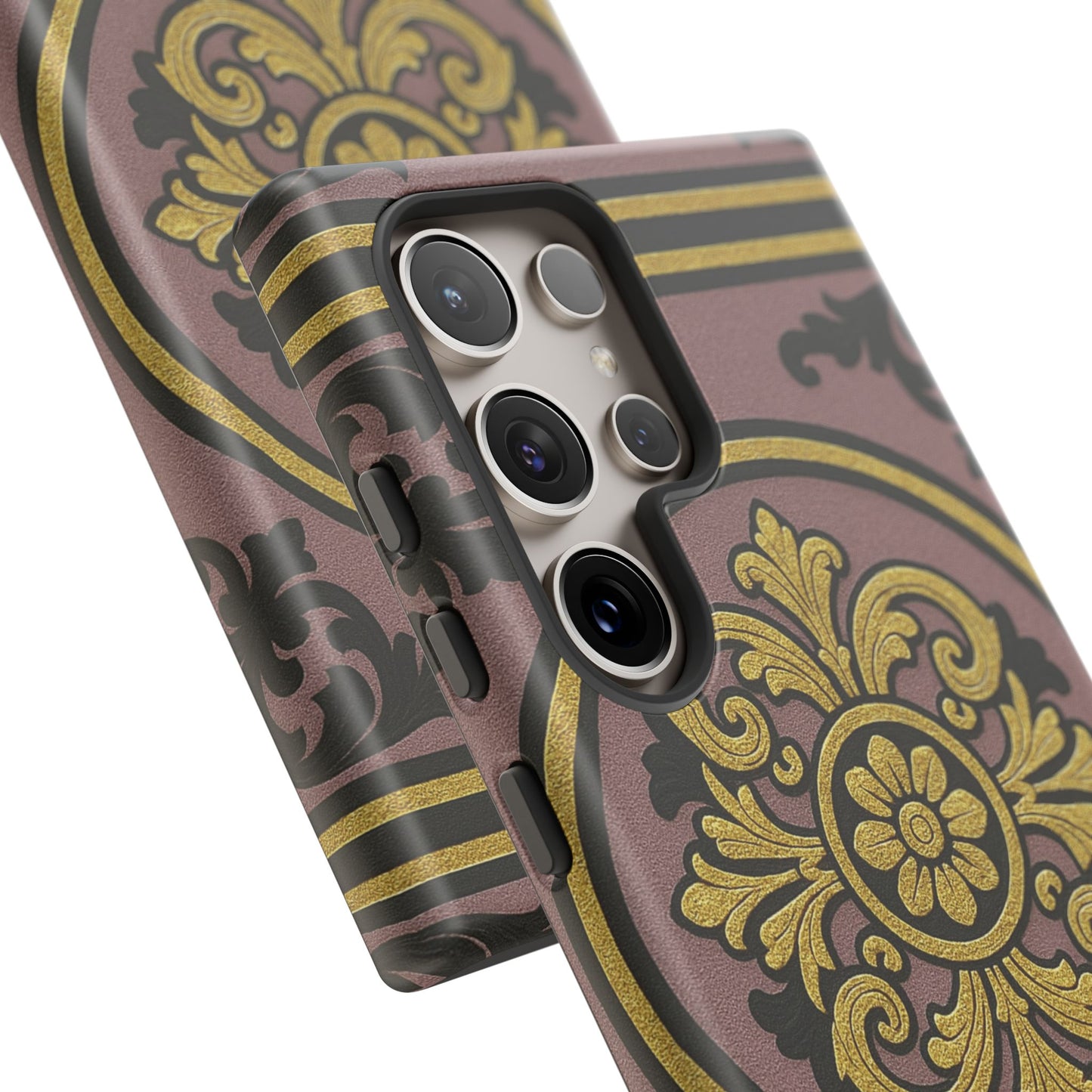 Gilded Mauve With Gold-Black Baroque Tough Cases