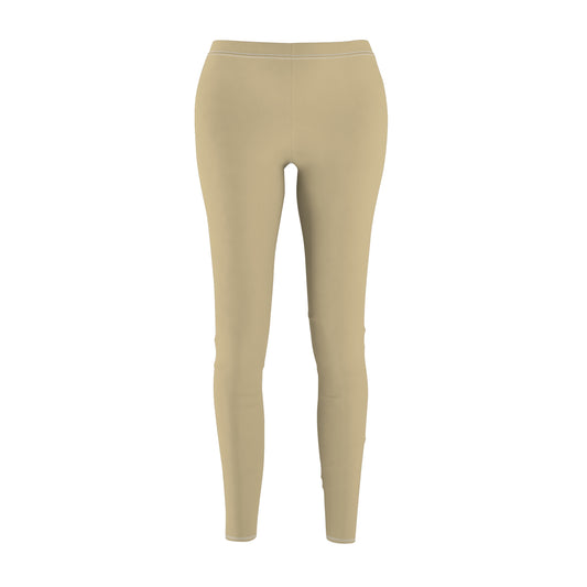 Vanilla Wheat Chic Women's Leggings - Casual & Comfortable, Fitness Gear, Athleisure, Everyday Wear, Perfect for Workouts, Yoga and Travel