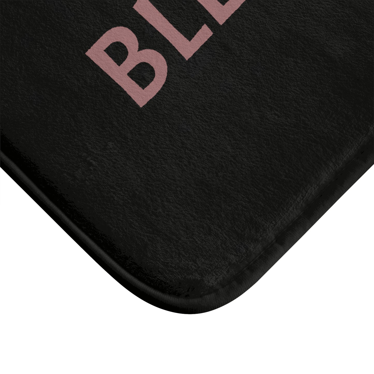 Blessed Bath Mat, Inspirational Home Decor, Religious Gift, Bathroom Accessory, Cozy Rug, Housewarming Gift - Mauve Lettering