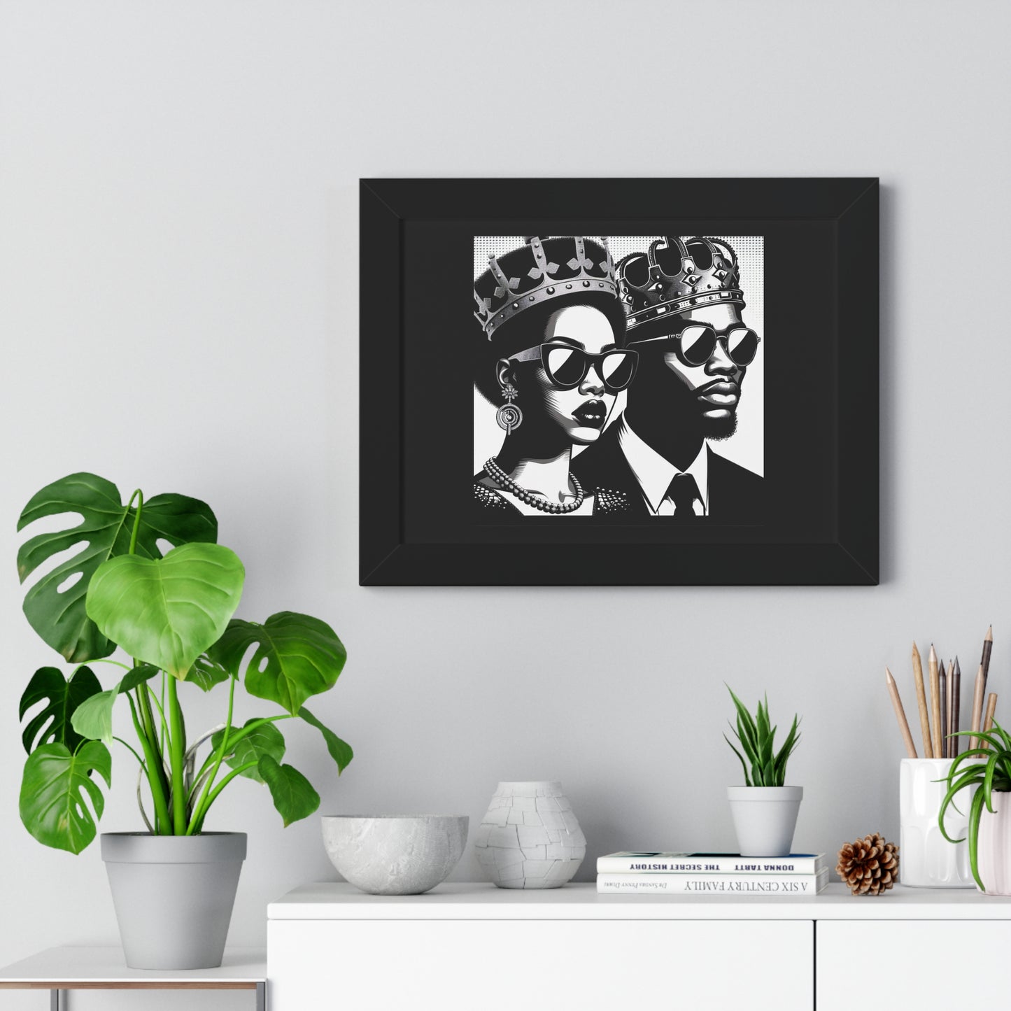 Royalty Framed Poster, Wall Art Decor, Black Culture Art, Modern Home Decor, Unique Gift for Her/Him