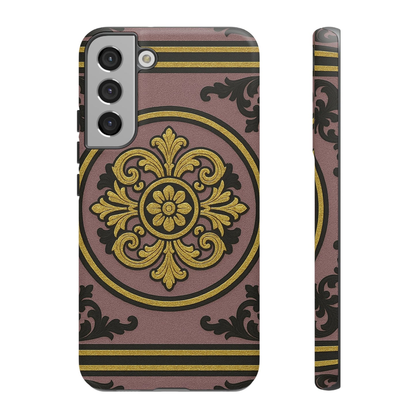 Gilded Mauve With Gold-Black Baroque Tough Cases