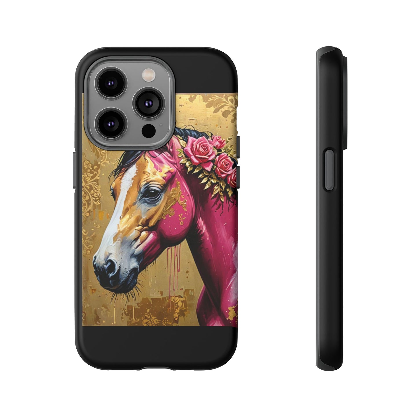 Phone Case - Elegant Horse Damask Design