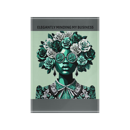 Inspirational Photo Block - 'ELEGANTLY MINDING MY BUSINESS' Stylish Décor for Motivation and Empowerment