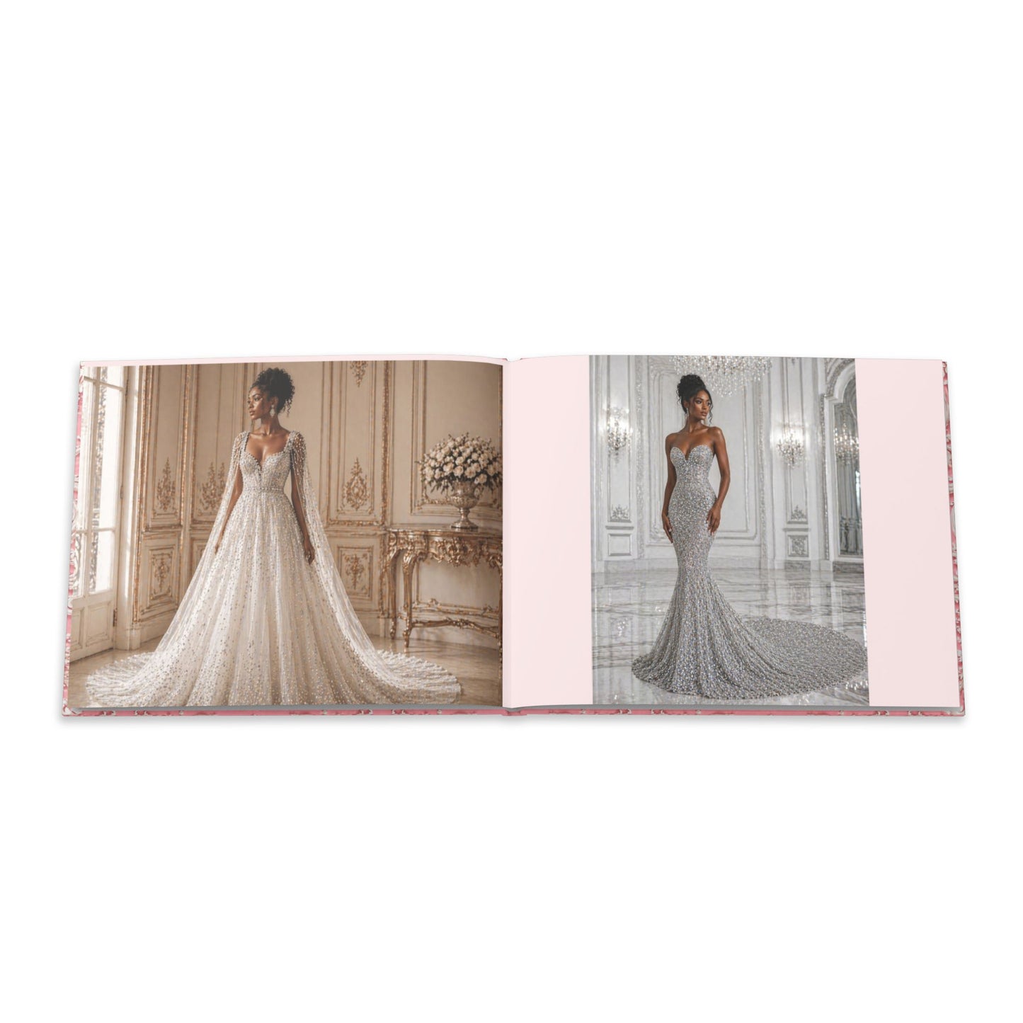 Pink Rococo Hardcover Fashion Illustrations - High Fashion Ball Gown Photo Book