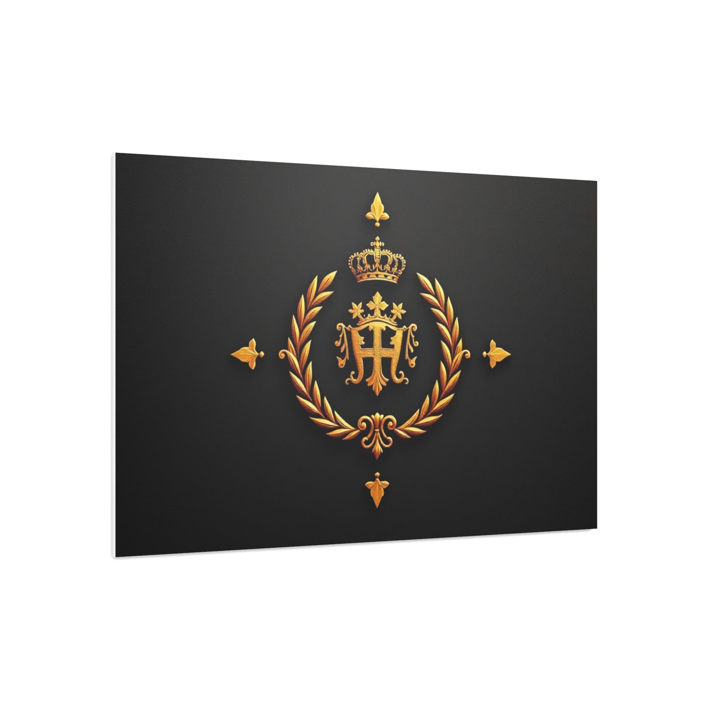 Elegant Foam Board Wall Art, Luxury Home Decor, Royal Crest Display, Office Decoration, Unique Gift Idea, Modern Wall Decor - Gold Crest