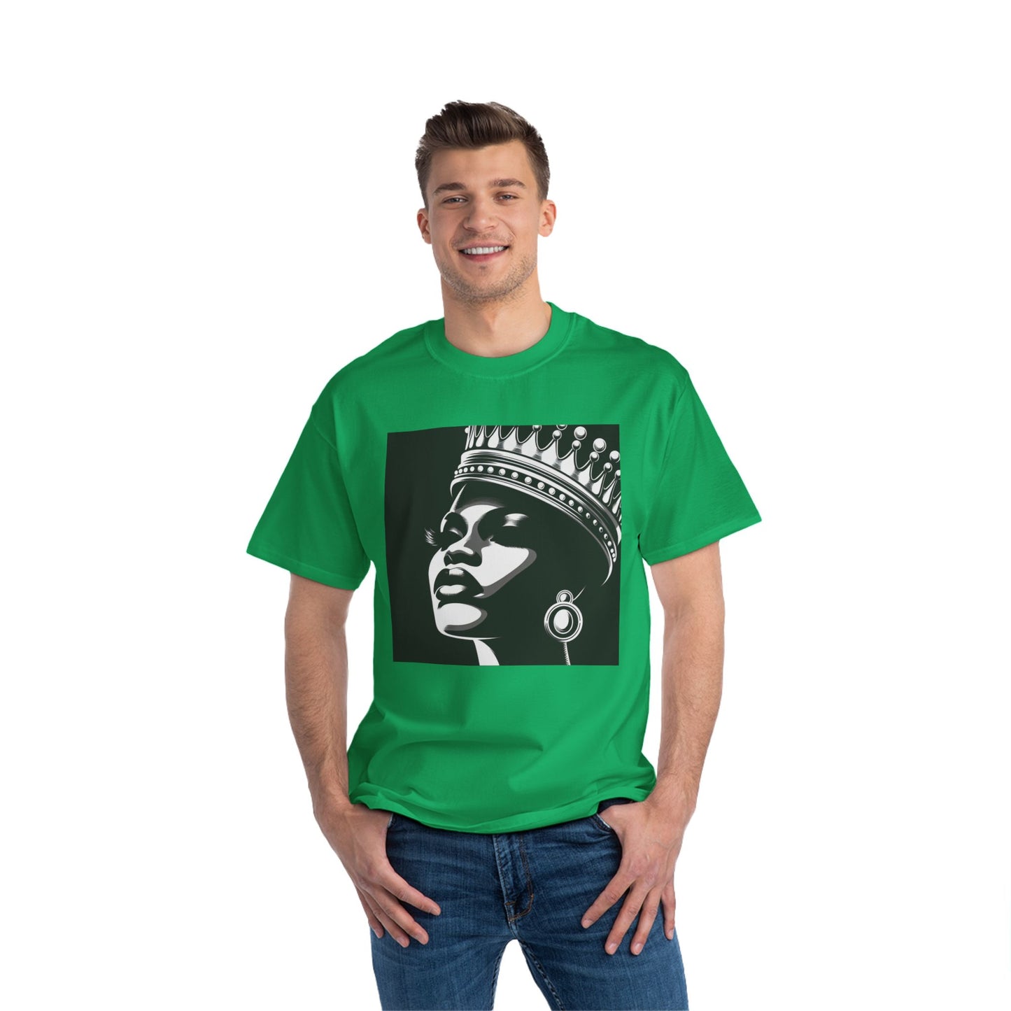 Crowned Beauty T-Shirt, Unisex, Short-Sleeve Tee, Graphic Art Shirt, Queen Vibes Apparel, Unique Gift for Women, Fashion Statement Top