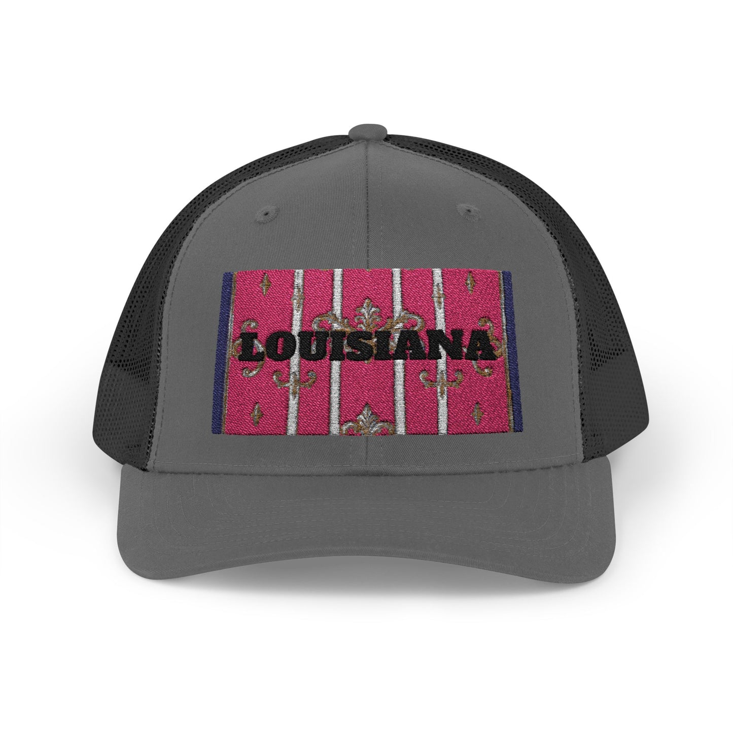 Louisiana Pink Beaded Snapback Trucker Cap | Festival Hat, Summer Accessory, Beach Wear, Gift for Travelers, Boho Style