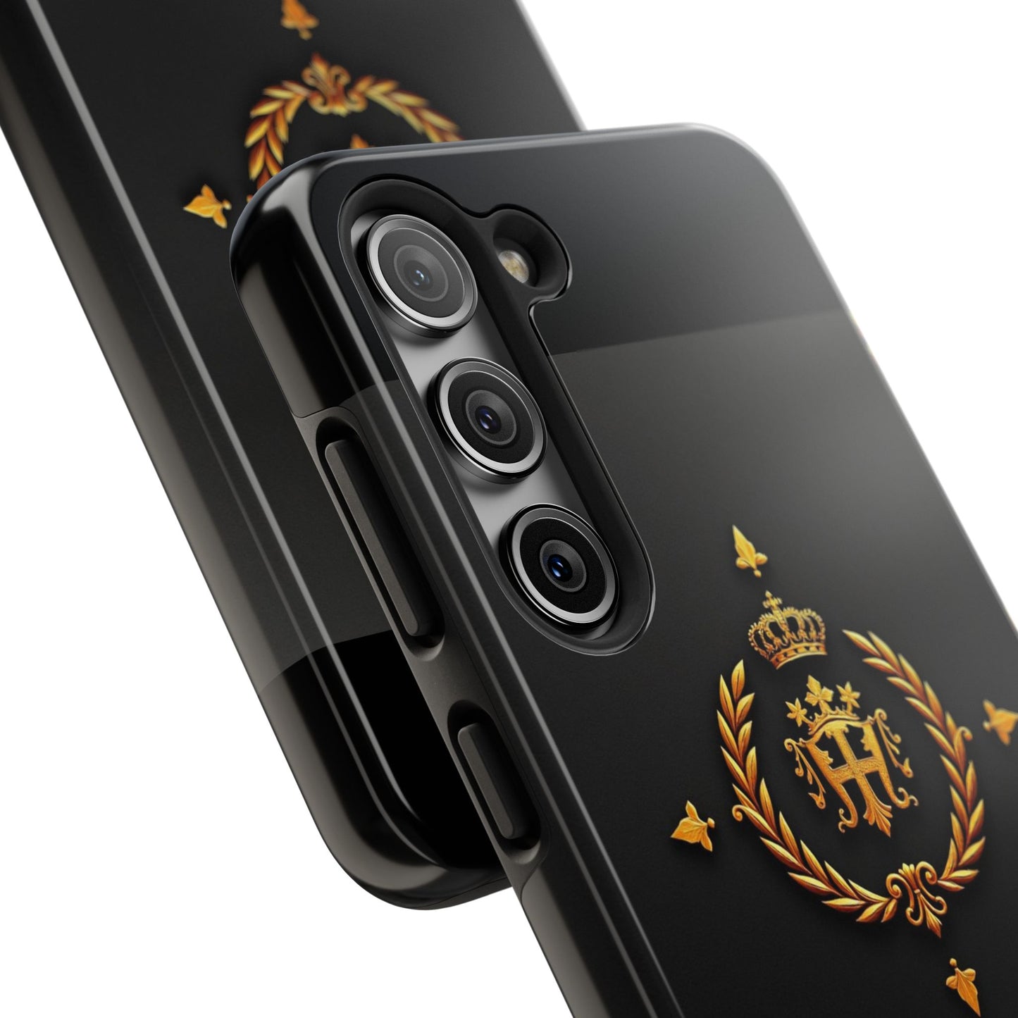 Luxurious Monarch Phone Case, Tough Phone Covers, Elegant Tech Accessories, Gold Crown Design, Stylish Gift for Him/Her - Gold Crest