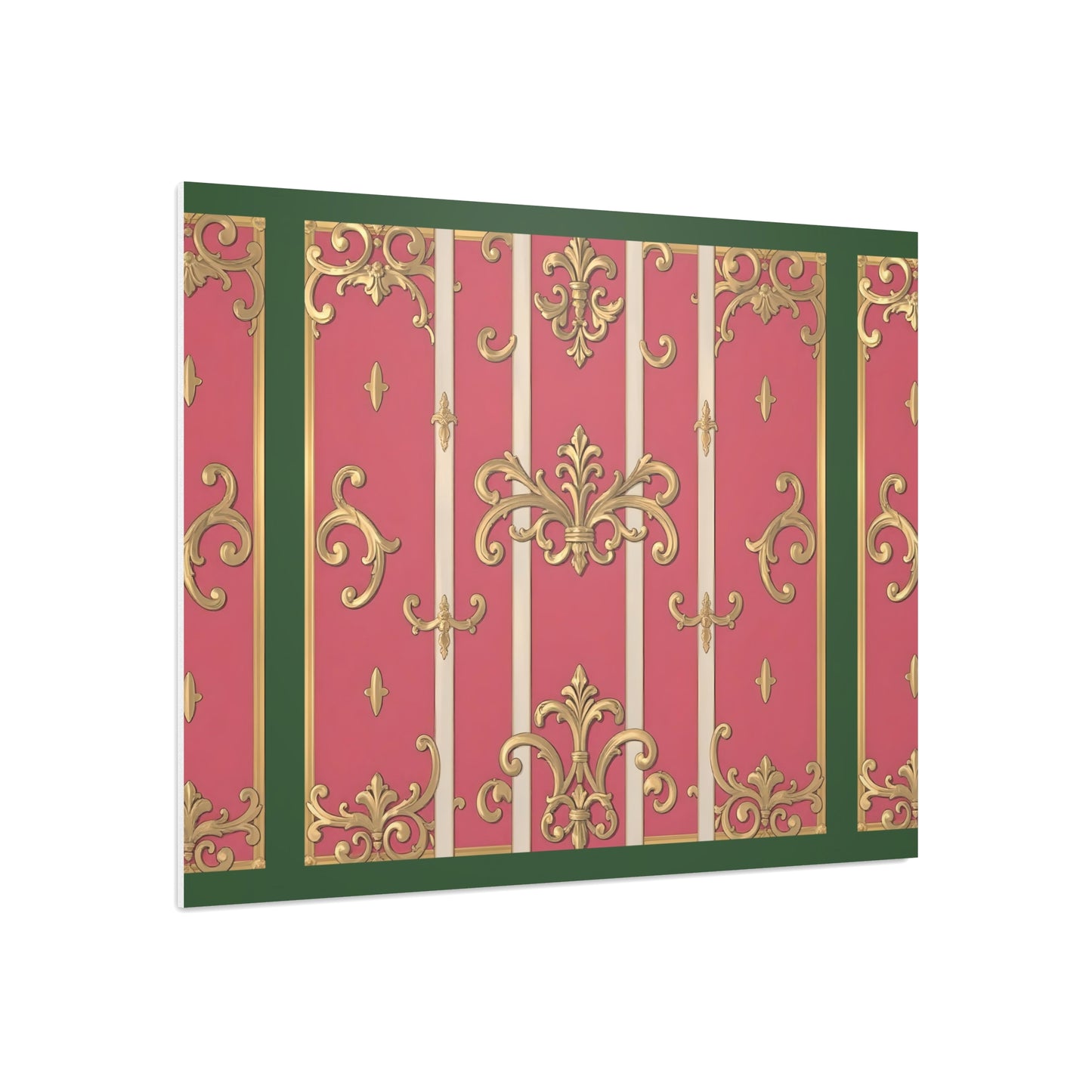 Elegant Green Border Pink & Gold Foam Board Decor - Party Backdrop, Art Display, Home Decor, Event Decoration, Wall Art