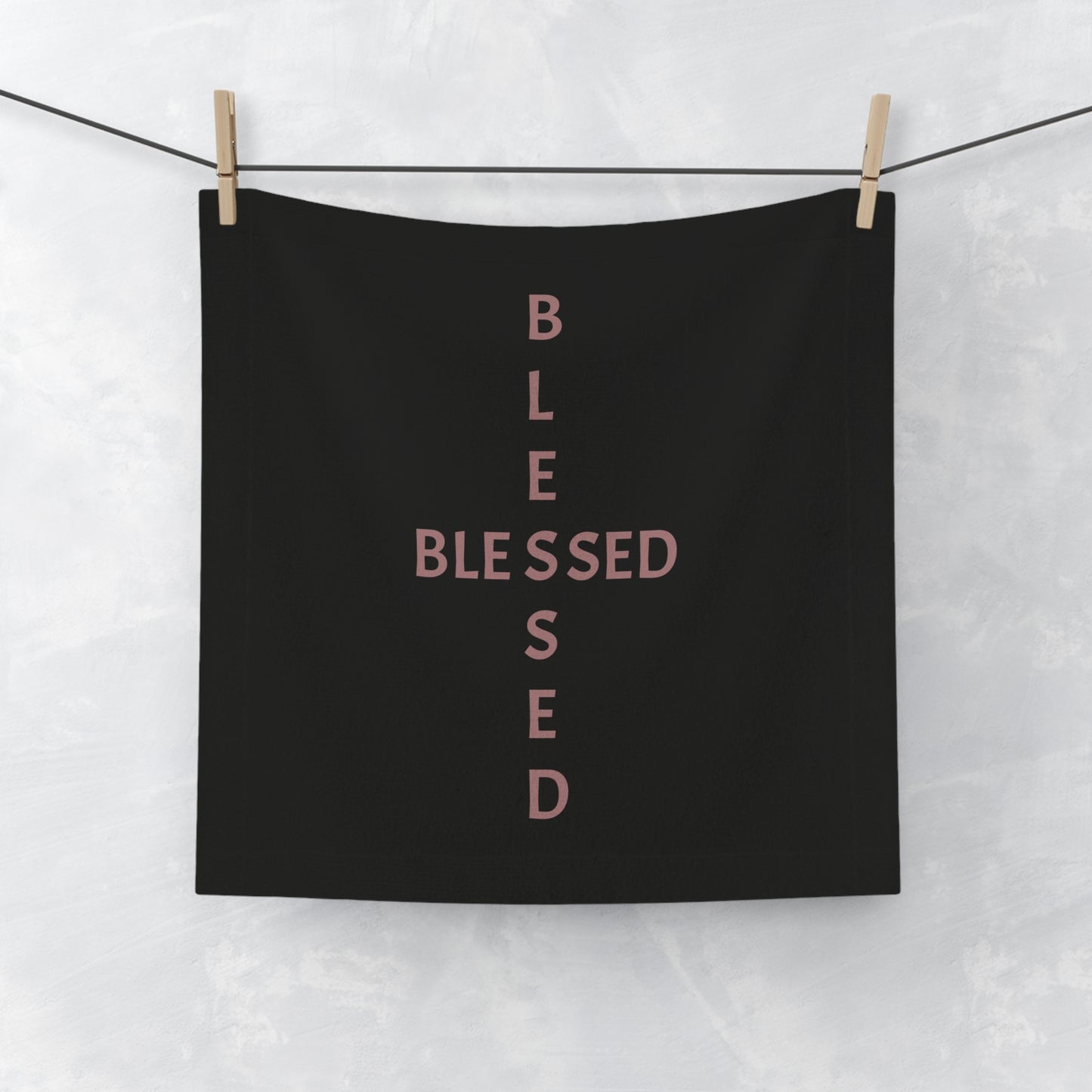 Blessed Face Towel - Inspirational Home Decor, Religious Gift, Soft Cotton Cloth, Perfect for Bath or Kitchen, Ideal for Gift Giving
