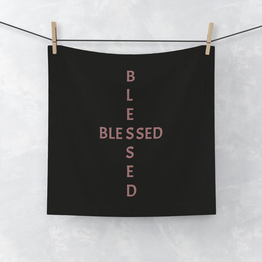 Blessed Face Towel - Inspirational Home Decor, Religious Gift, Soft Cotton Cloth, Perfect for Bath or Kitchen, Ideal for Gift Giving
