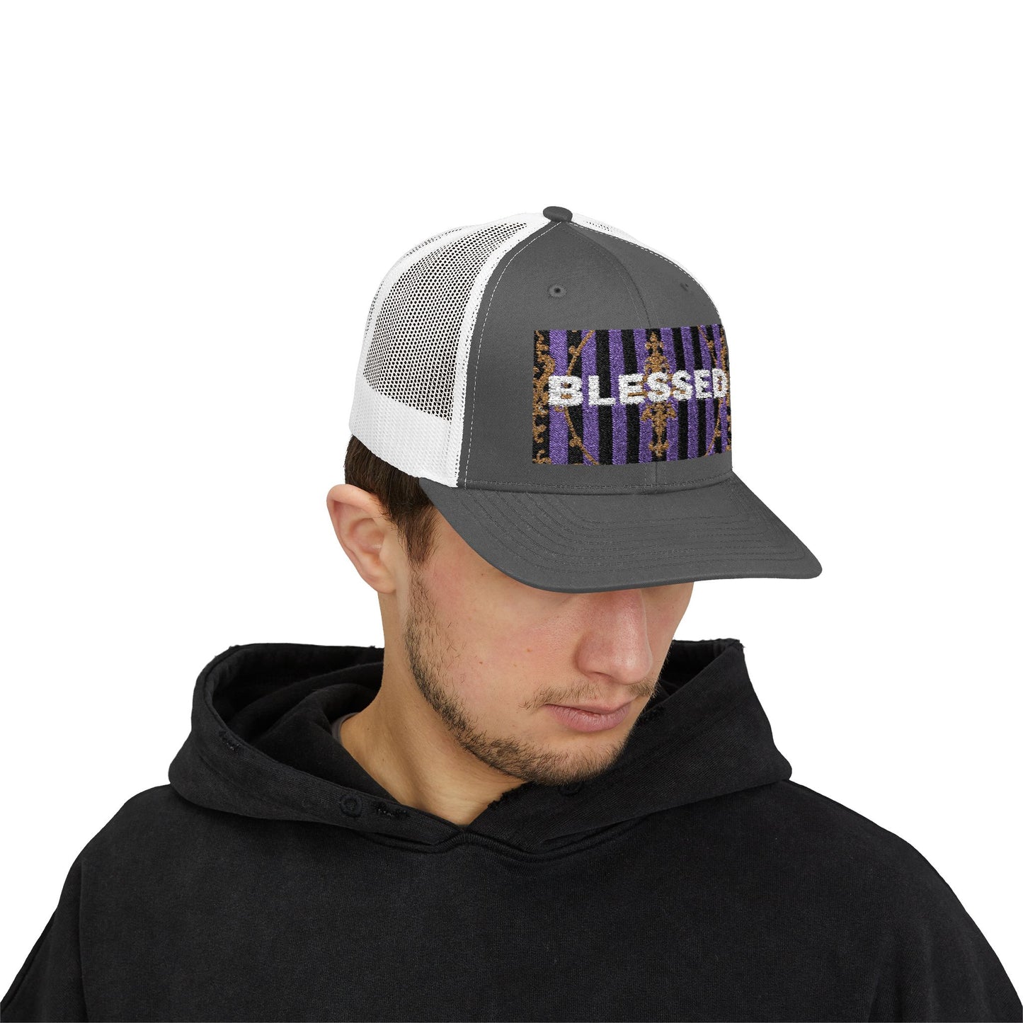 Blessed Snapback Trucker Cap, Casual Hat for Everyday Wear, Perfect Gift for Friends, Outdoor Activities, Spiritual Vibes