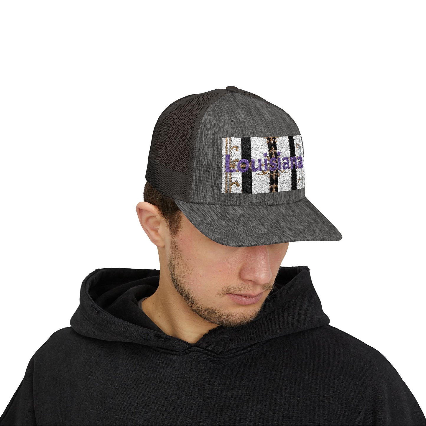 Stylish Louisiana Snapback Trucker Cap for Trendy Outfits, Perfect for Gifts, Outdoor Events, Summer Festivals, Casual Wear