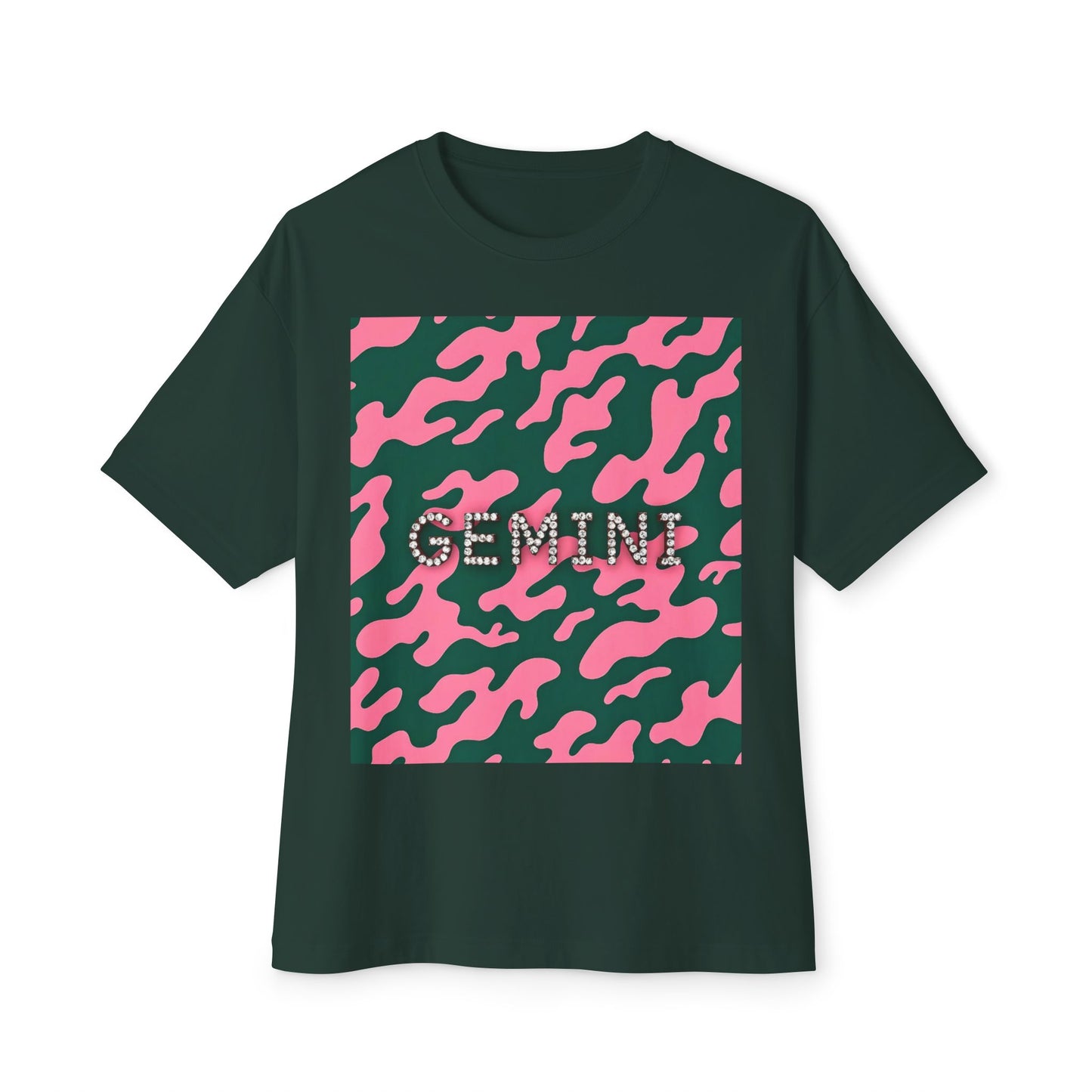 Gemini Camo Oversized Tee - Perfect for Astrology Lovers