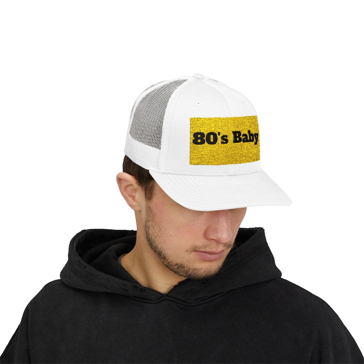 80's Baby Gold Snapback Trucker Cap - Retro Style Hat, Vintage Cap, Perfect for 80's Themed Parties, Gifts for Nostalgic Friends, Summer Fun