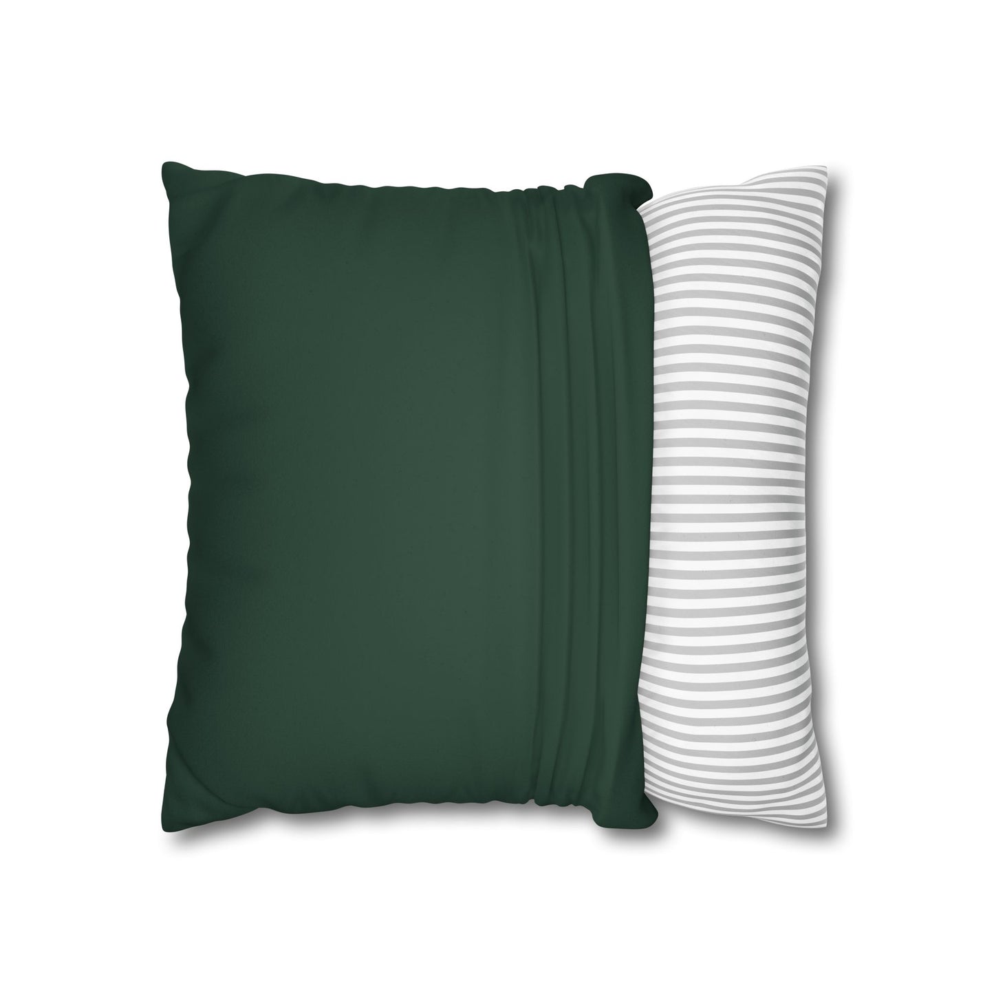 Stylish Midnight Green Faux Suede Square Pillowcase for Cozy Home Decor, Decorative Cushion Cover, Modern Accent Pillow, Indoor Throw Pillows