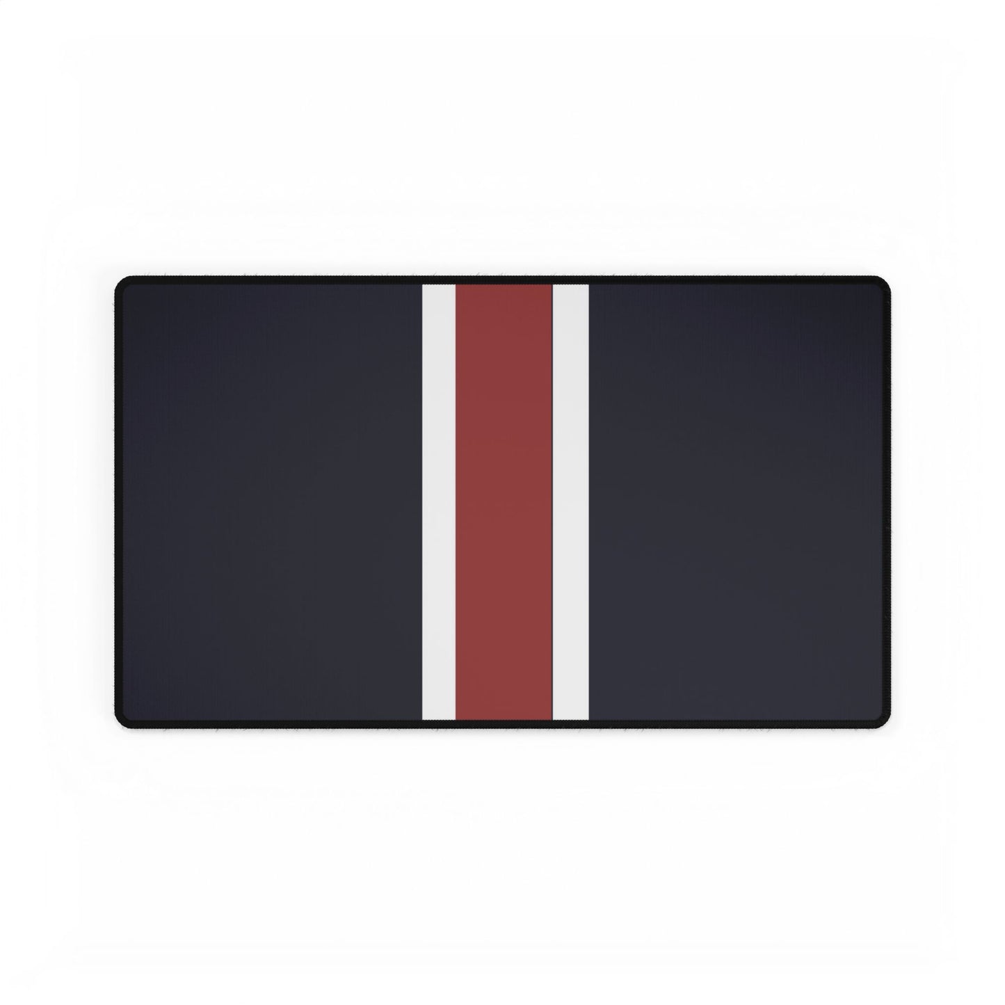 Lunar Midnight & Red-White Striped Stylish Desk Mats for Home Office, Minimalist Desk Accessories, Customizable Workspaces, Perfect Students Gift