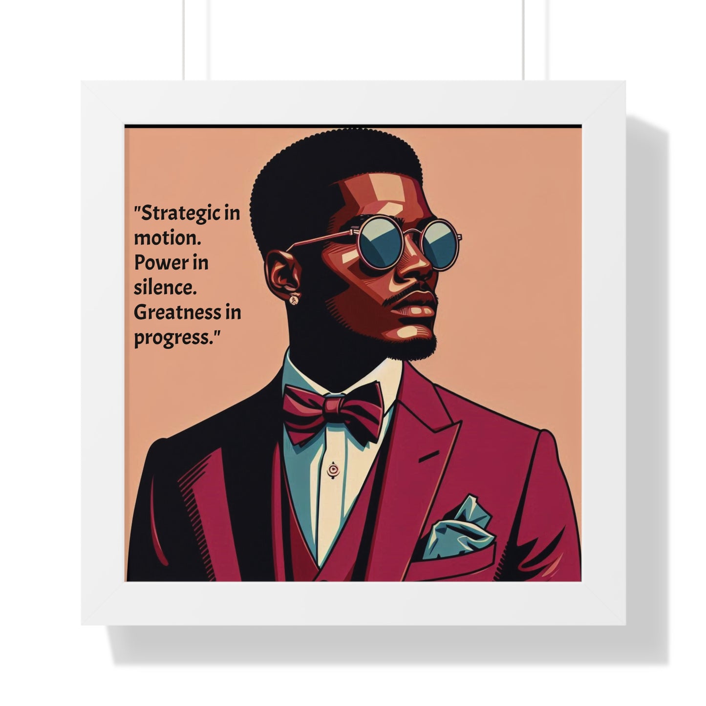 Stylish Framed Vertical Poster - Modern Art for Home Decor - "Strategic in Motion....."