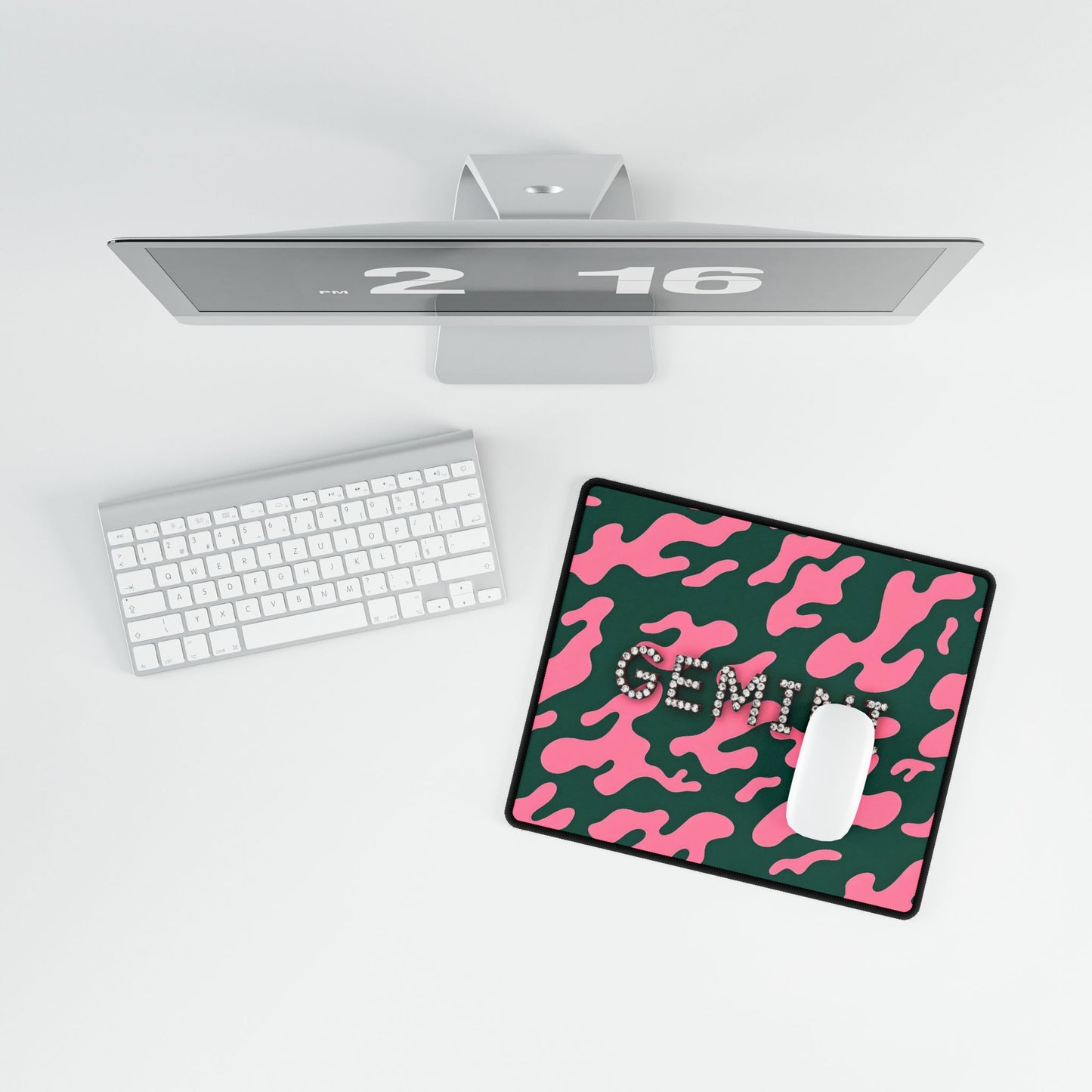 Gemini Desk Mat | Stylish Desk Accessory, Astrology Gift, Office Decor, Personalized Workspace, Dorm Room Essentials
