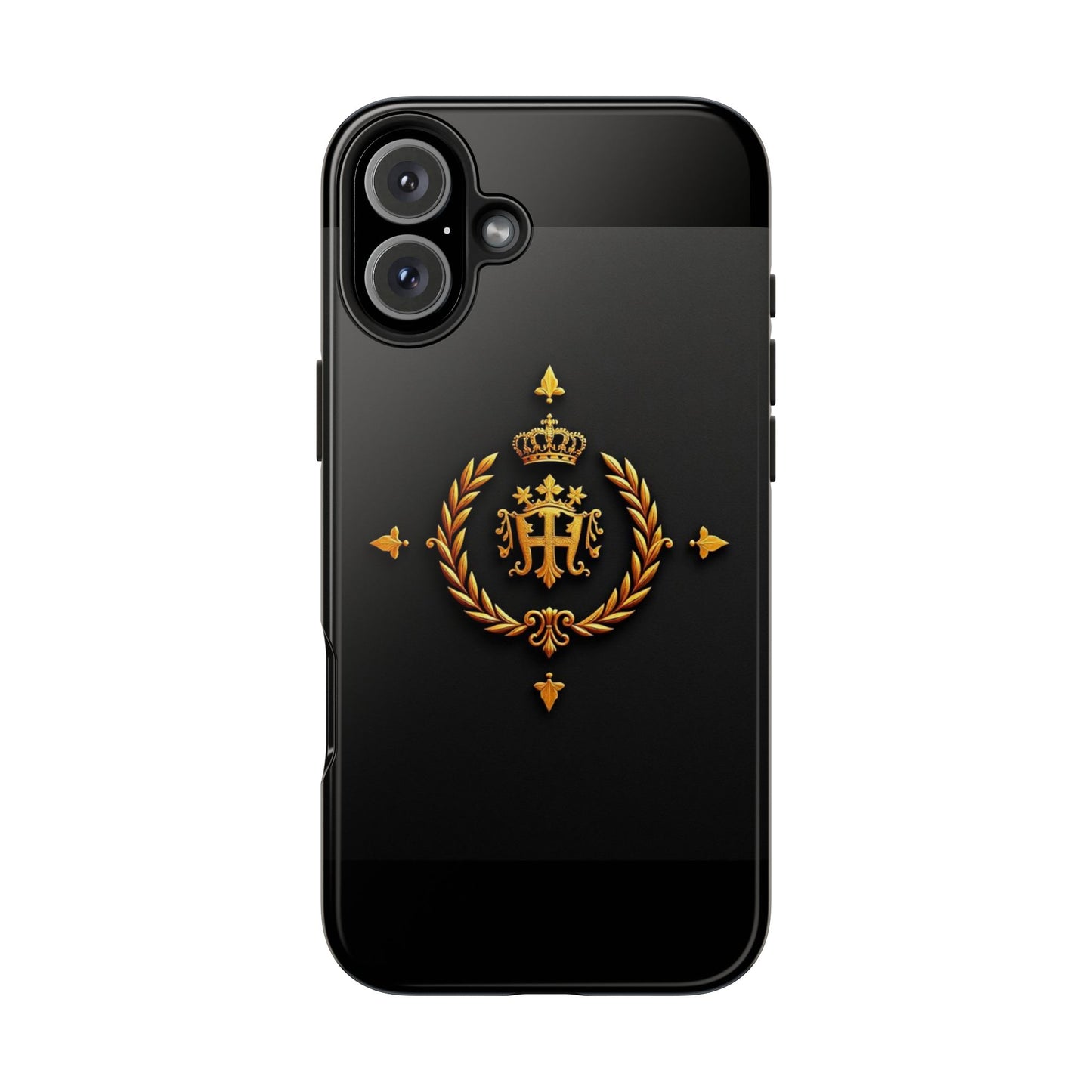 Luxurious Monarch Phone Case, Tough Phone Covers, Elegant Tech Accessories, Gold Crown Design, Stylish Gift for Him/Her - Gold Crest