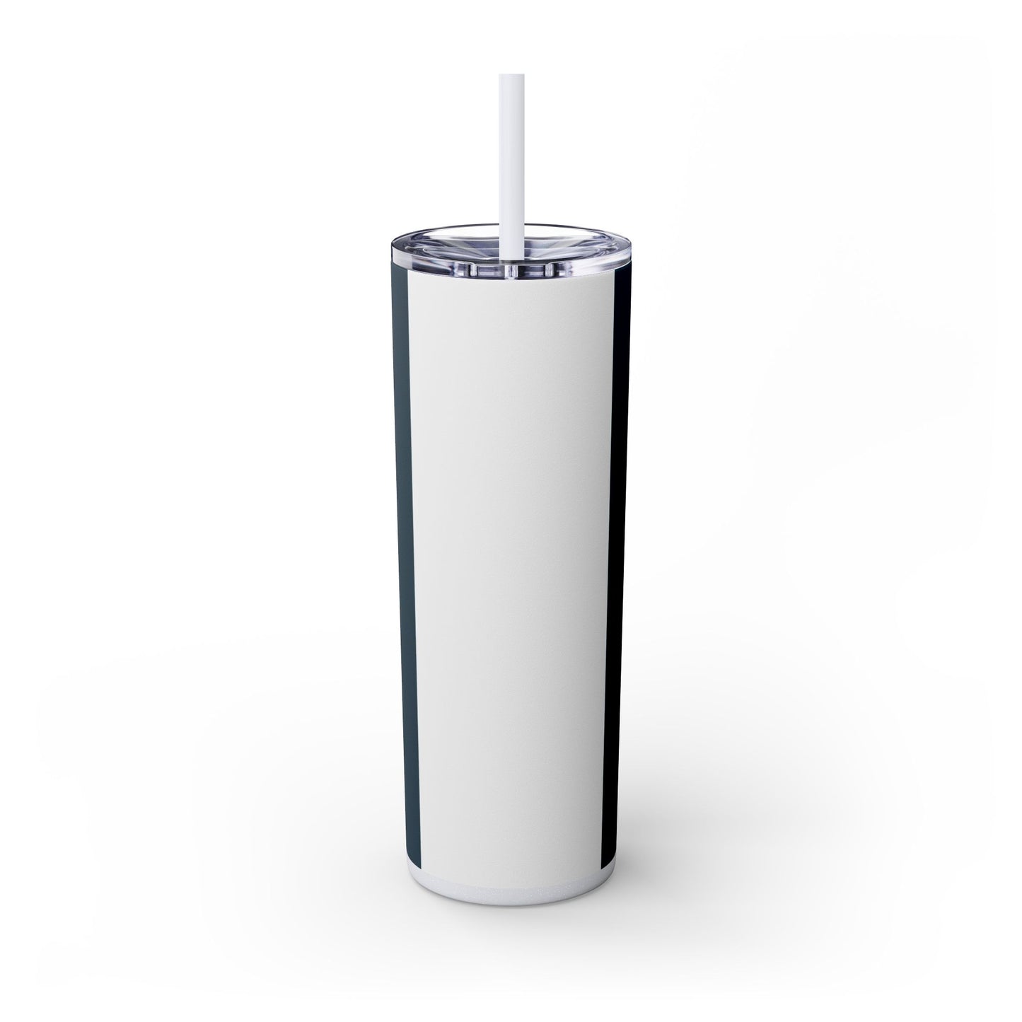 Elegant Red Ornate Skinny Tumbler, Stylish Travel Mug with Straw, Perfect for Gifts, Home Office - Blue, Red & White Striped Baroque