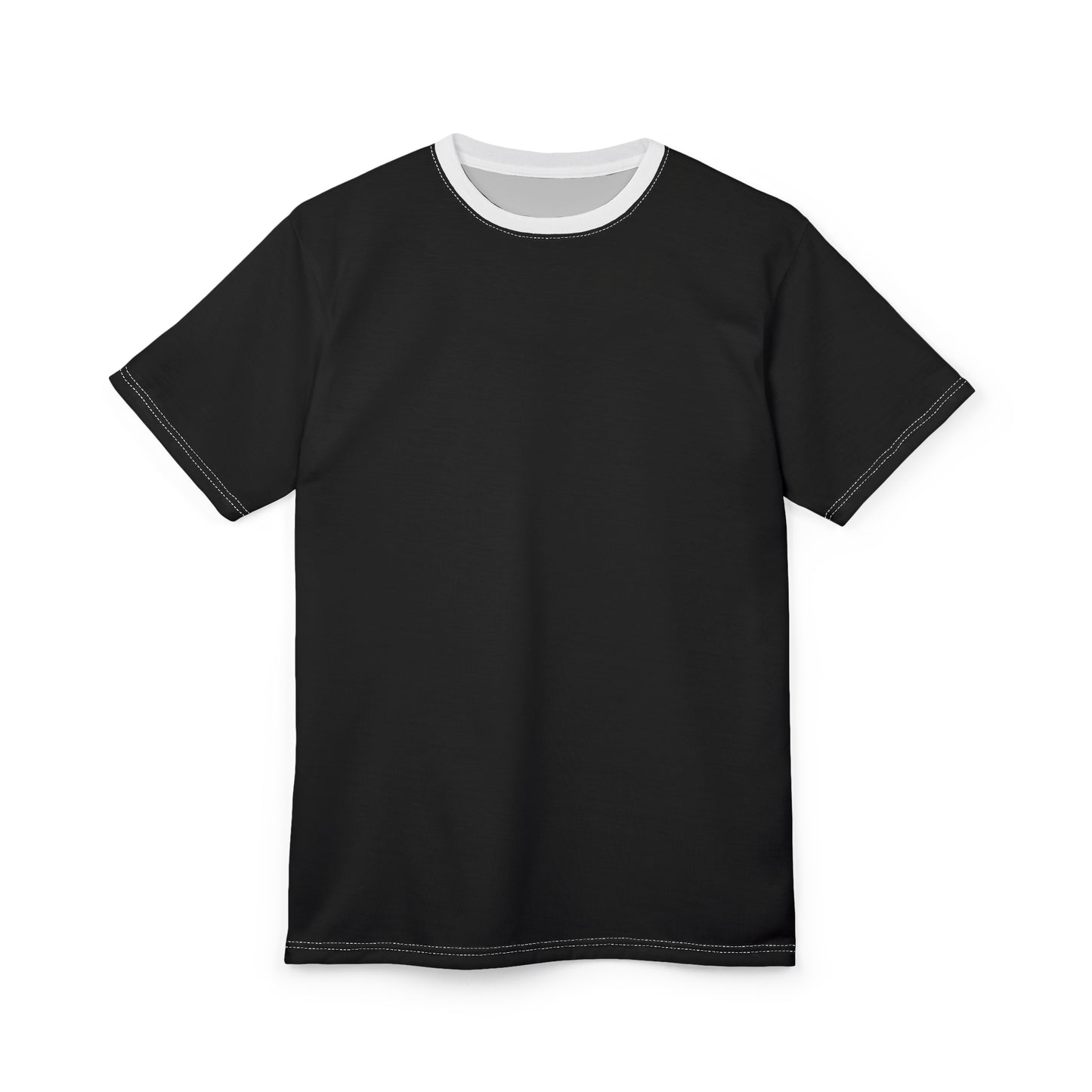 Stylish Black (White Collar) Unisex Cut & Sew Tee | Perfect for Casual Outfits, Gifting, and Everyday Wear | Personalized Options Available