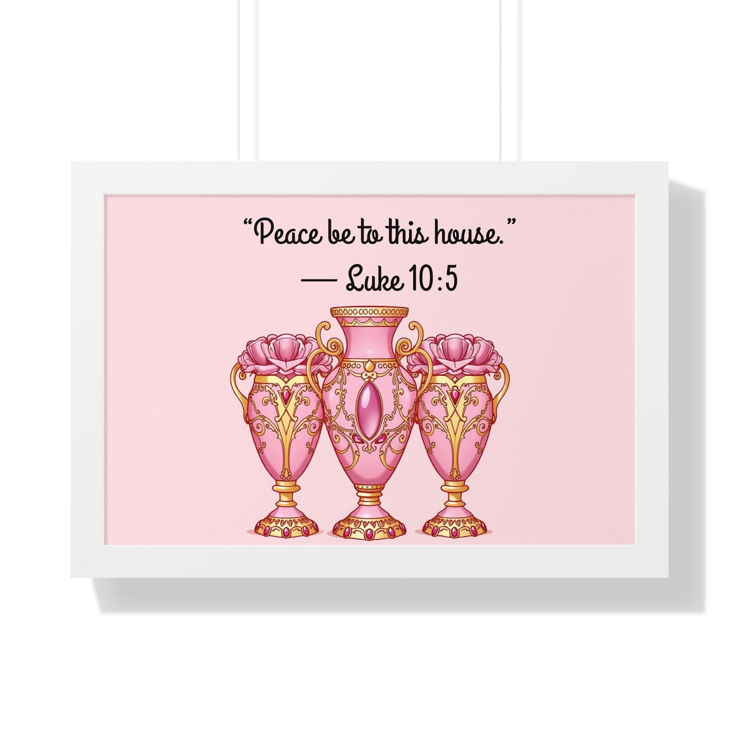 Framed Scripture Art Print, Inspirational Wall Decor, Home Blessing, Gift for Housewarming, Religious Wall Art - 10:5