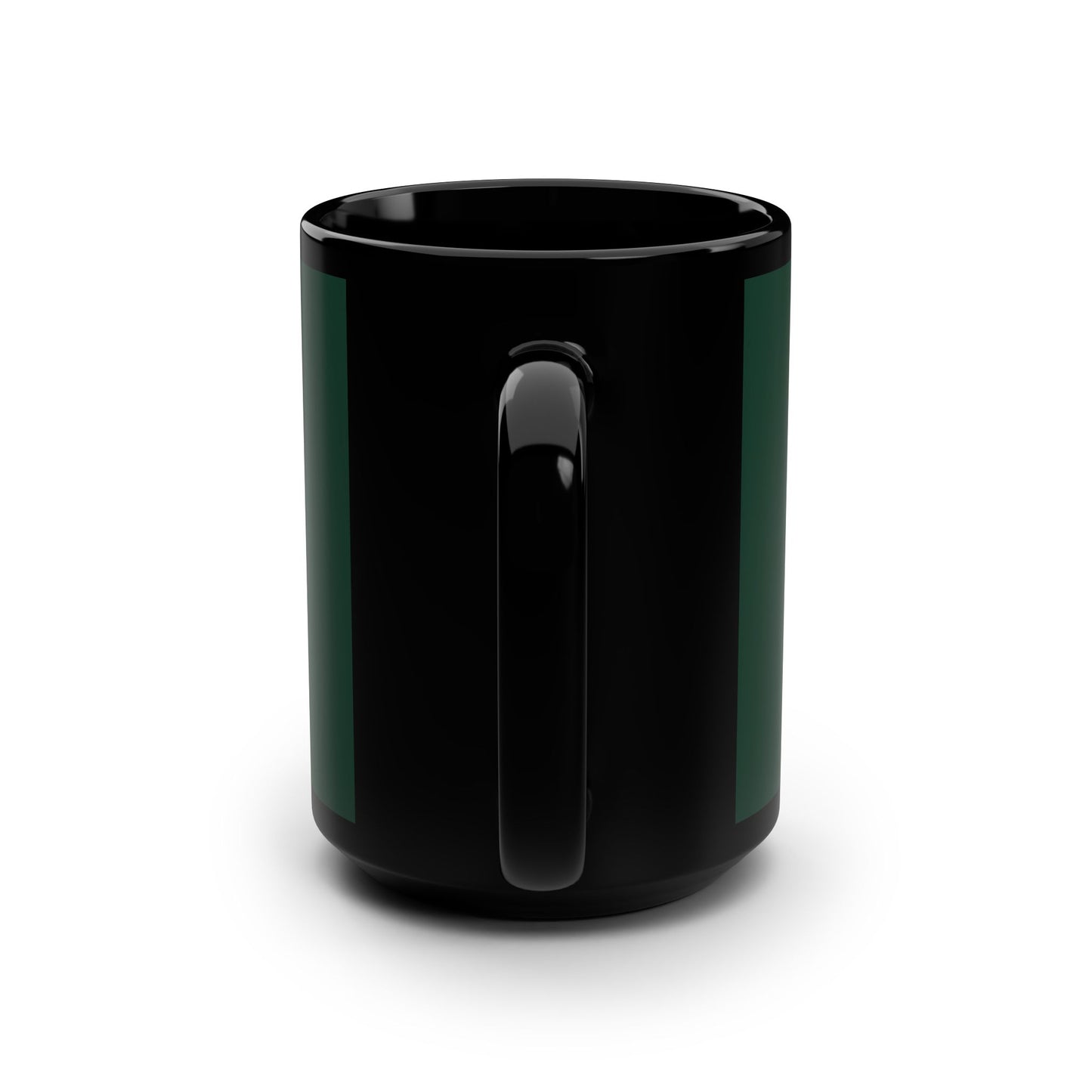 Midnight Green Black Mug - 15oz, Stylish Coffee Cup, Customizable Drinkware, Unique Gift for Any Occasion, Perfect for Home or Office