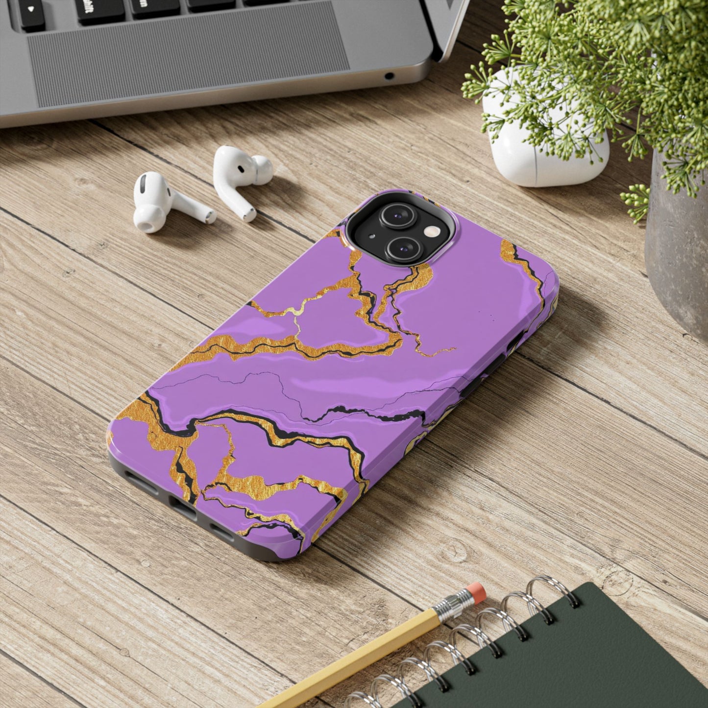 Stylish Tough Phone Cases with Purple Marble Design, Protective Phone Cases, Trendy Phone Accessories, Gift for Her, Unique Phone Cover