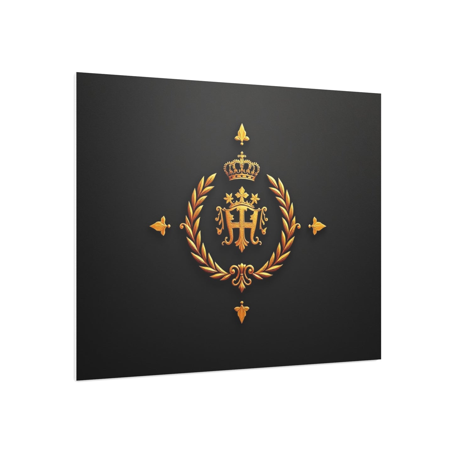 Elegant Foam Board Wall Art, Luxury Home Decor, Royal Crest Display, Office Decoration, Unique Gift Idea, Modern Wall Decor - Gold Crest