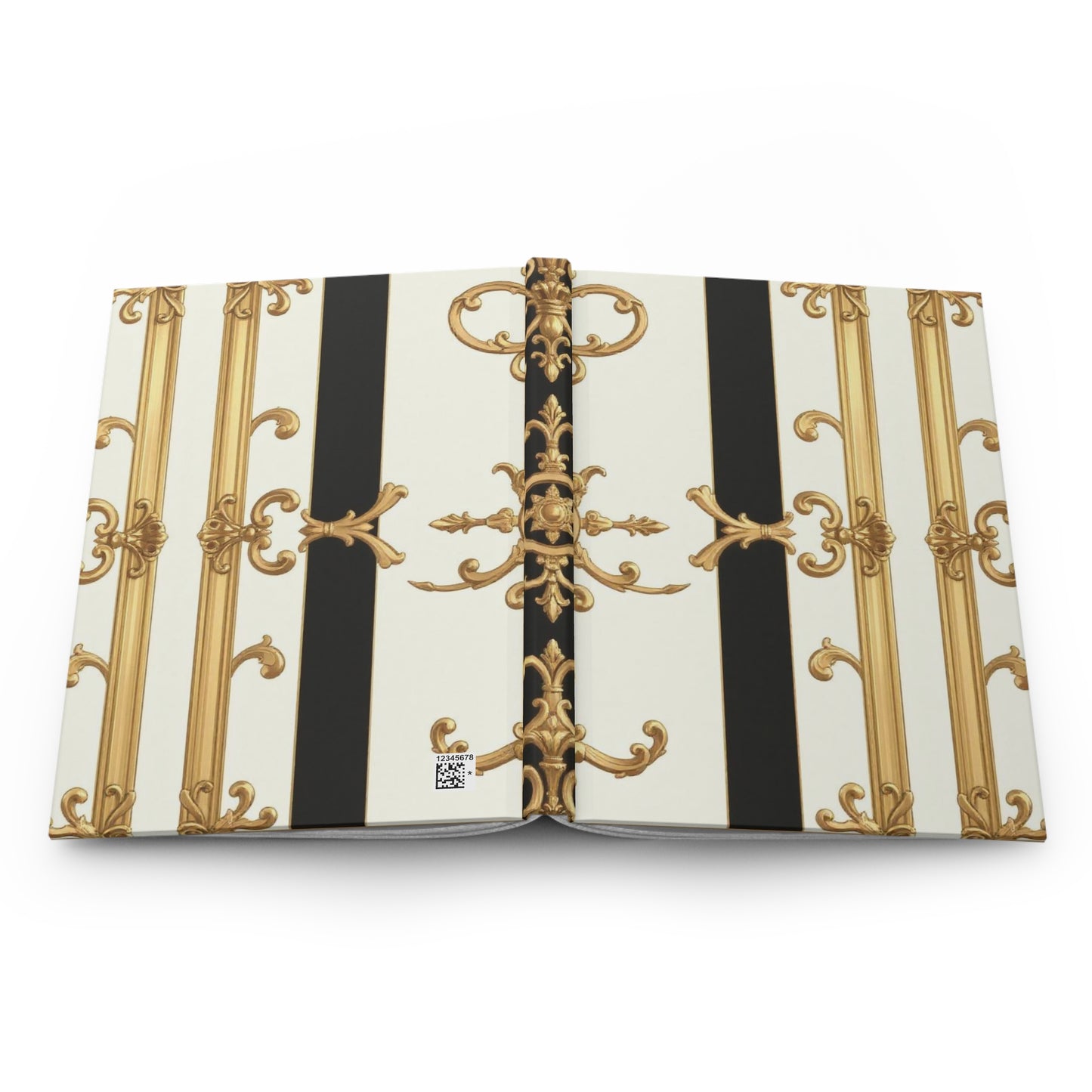 Elegant Baroque Hardcover Journal | Gold Baroque Design, Luxury Notebook, Gift for Writers, Journal for Creative Minds