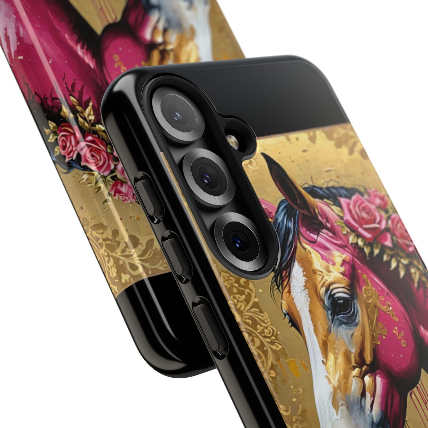 Phone Case - Elegant Horse Damask Design