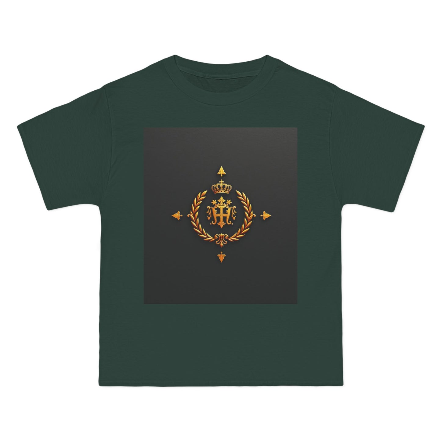 Stylish Gold Emblem T-Shirt, Casual Tee, Unique Gift, Everyday Wear, Graphic Shirt, Fashion Statement - Gold Crest